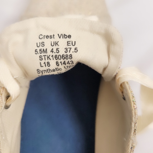 Sperry Crest Vibe Sparkle Satin Ribbon Sneakers Size 7 - Picture 7 of 8